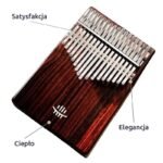 Kalimba palisandrowa - widok z przodu