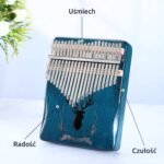 Niebieska kalimba z jeleniem — widok z boku