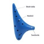 Niebieska okaryna altowa dla początkujących widziana z boku