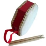 Chiński Ośmiokątny Bęben Muzyczny Symbol Dynastii Qing - instrument muzyczny