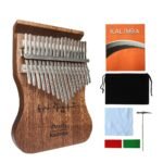 Kalimba 17 tonów z pokrowcem, młoteczkiem, ściereczką i śpiewnikiem