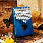 Kalimba Blue Heart z 17 Klawiszami Autentyczny Dźwięk