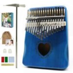 Kalimba Blue Heart z 17 Klawiszami Autentyczny Dźwięk