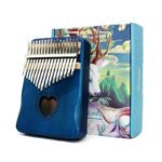 Kalimba Blue Heart z 17 Klawiszami Autentyczny Dźwięk