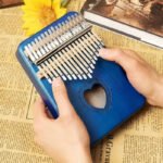 Kalimba Blue Heart z 17 Klawiszami Autentyczny Dźwięk