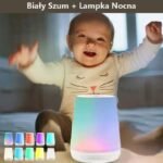 Biały szum i lampka nocna przy pokoju dziecka