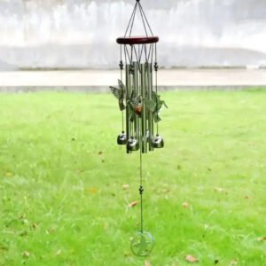 Piękny Dzwonek Wietrzny z Srebrnych Aluminium Rur Rezonansowych - instrument muzyczny