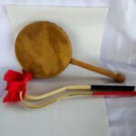 Tybetański Bęben z Dwustronną Membraną i Bogatym Dźwiękiem - 25cm